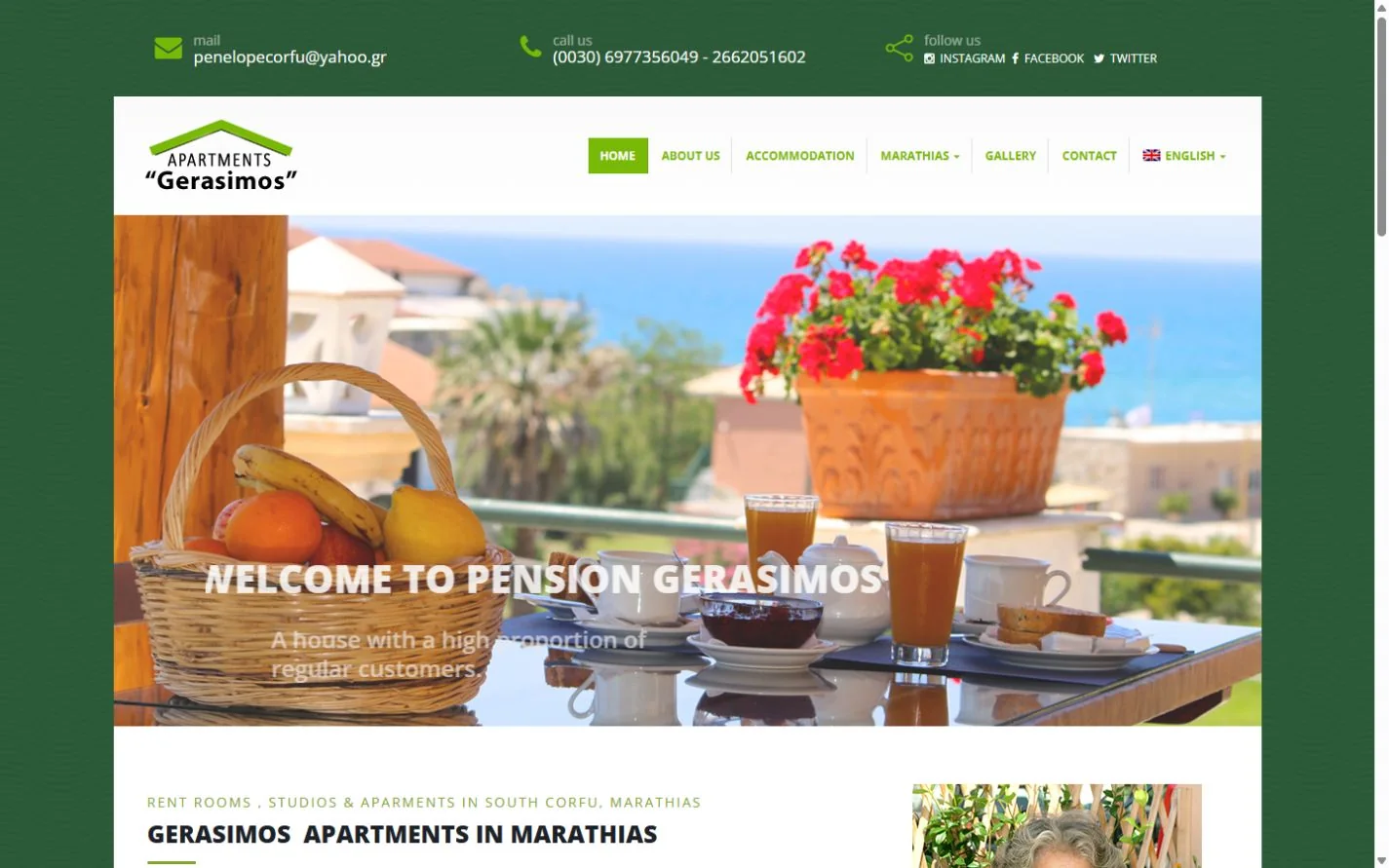 Αρχική σελίδα του Gerasimos Apartments Marathias