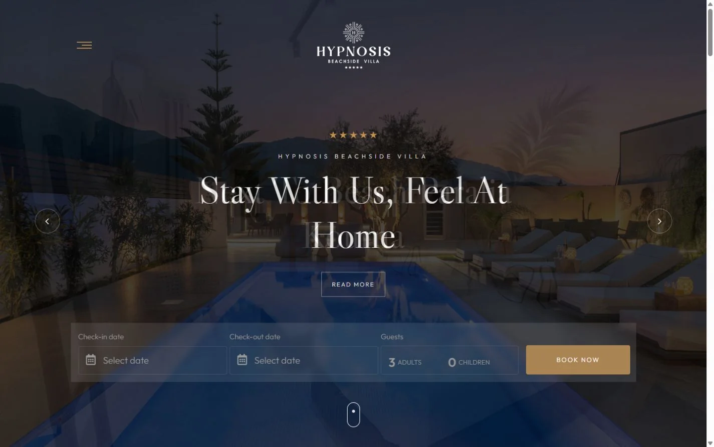 Αρχική σελίδα του Hypnosis Beachside Villa