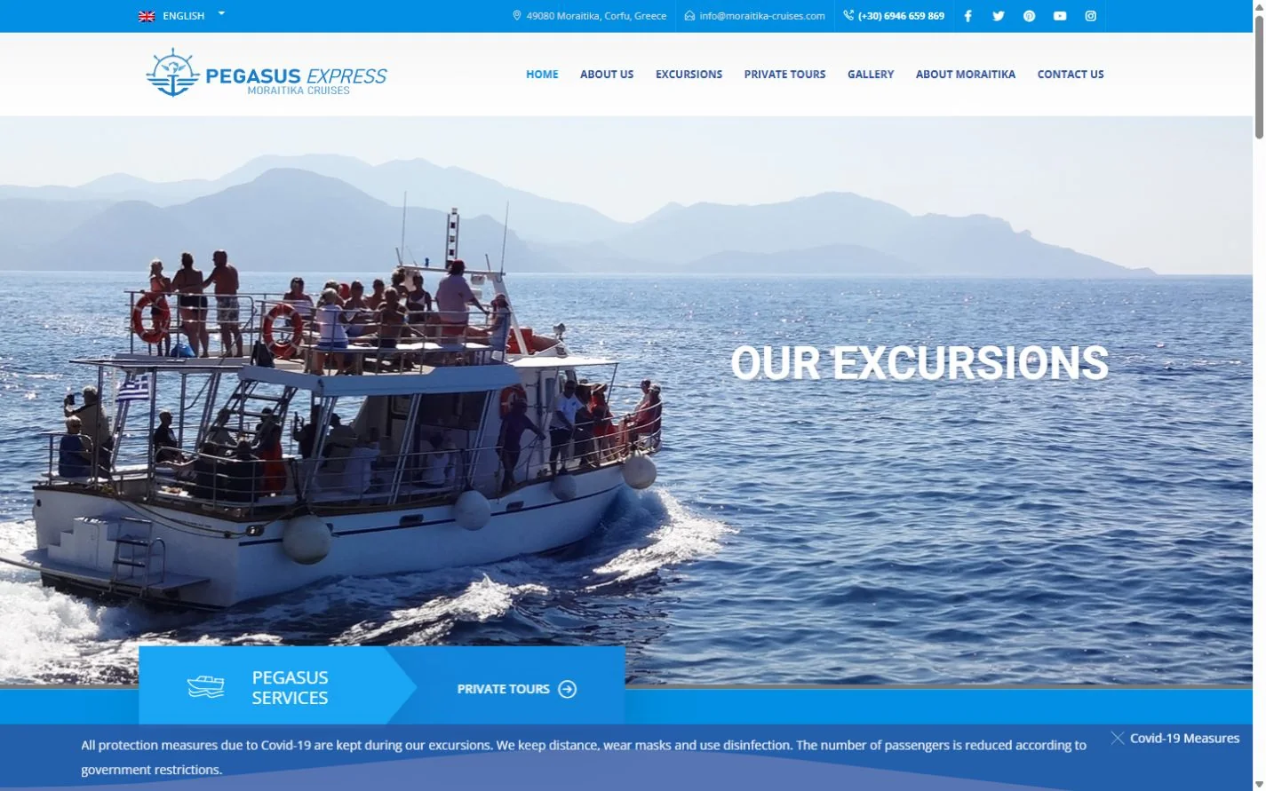 Αρχική σελίδα του Moraitika Cruises